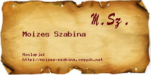 Moizes Szabina névjegykártya