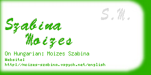 szabina moizes business card